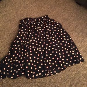 Silk Polka Dot Skirt