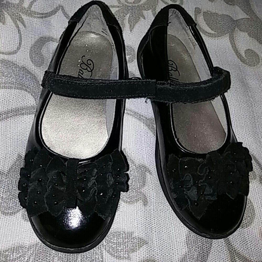 Jumping Jacks Balleto Black Leather Shoes 10W