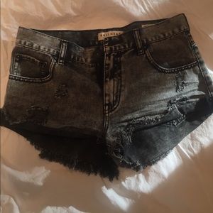 Distressed Jean shorts