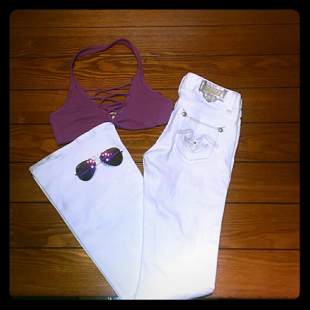 Express White Flare Jeans Stretch