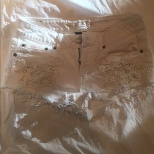 American eagle white Jean shorts