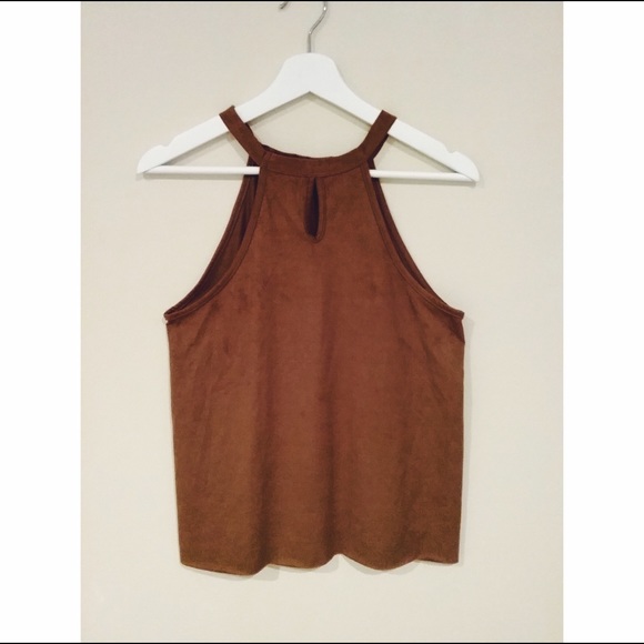 ❌Brown Suede Halter Neck Top❌SOLD! - Picture 2 of 2