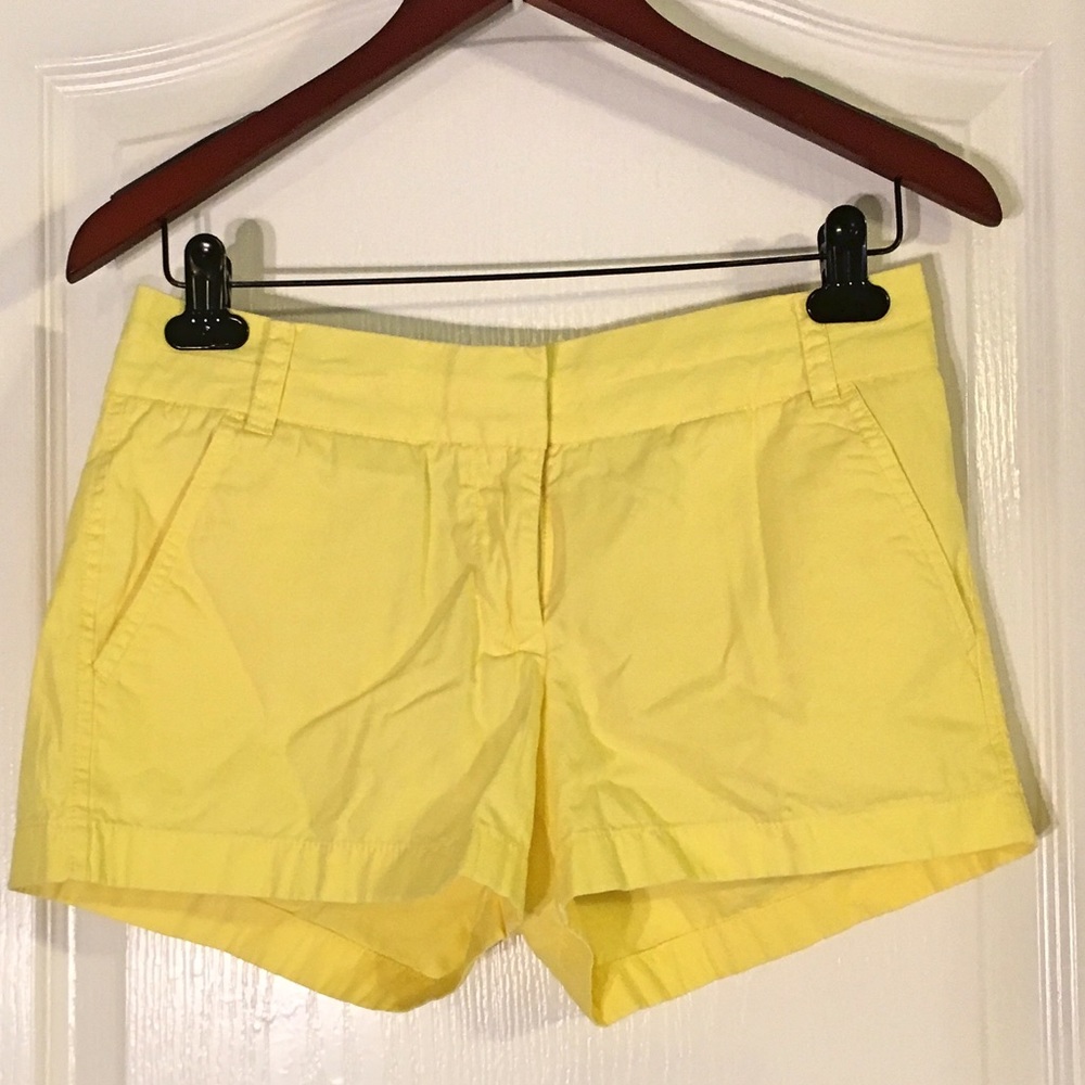 J. Crew Chino Yellow Shorts "Broken-In" Style - Picture 1 of 5