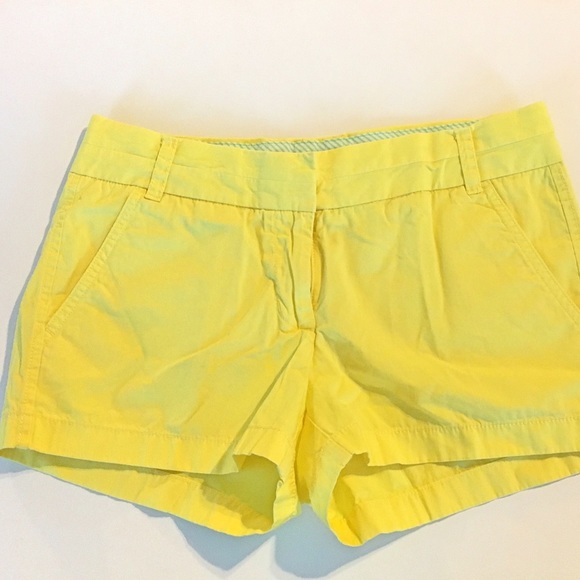 J. Crew Chino Yellow Shorts "Broken-In" Style - Picture 4 of 5
