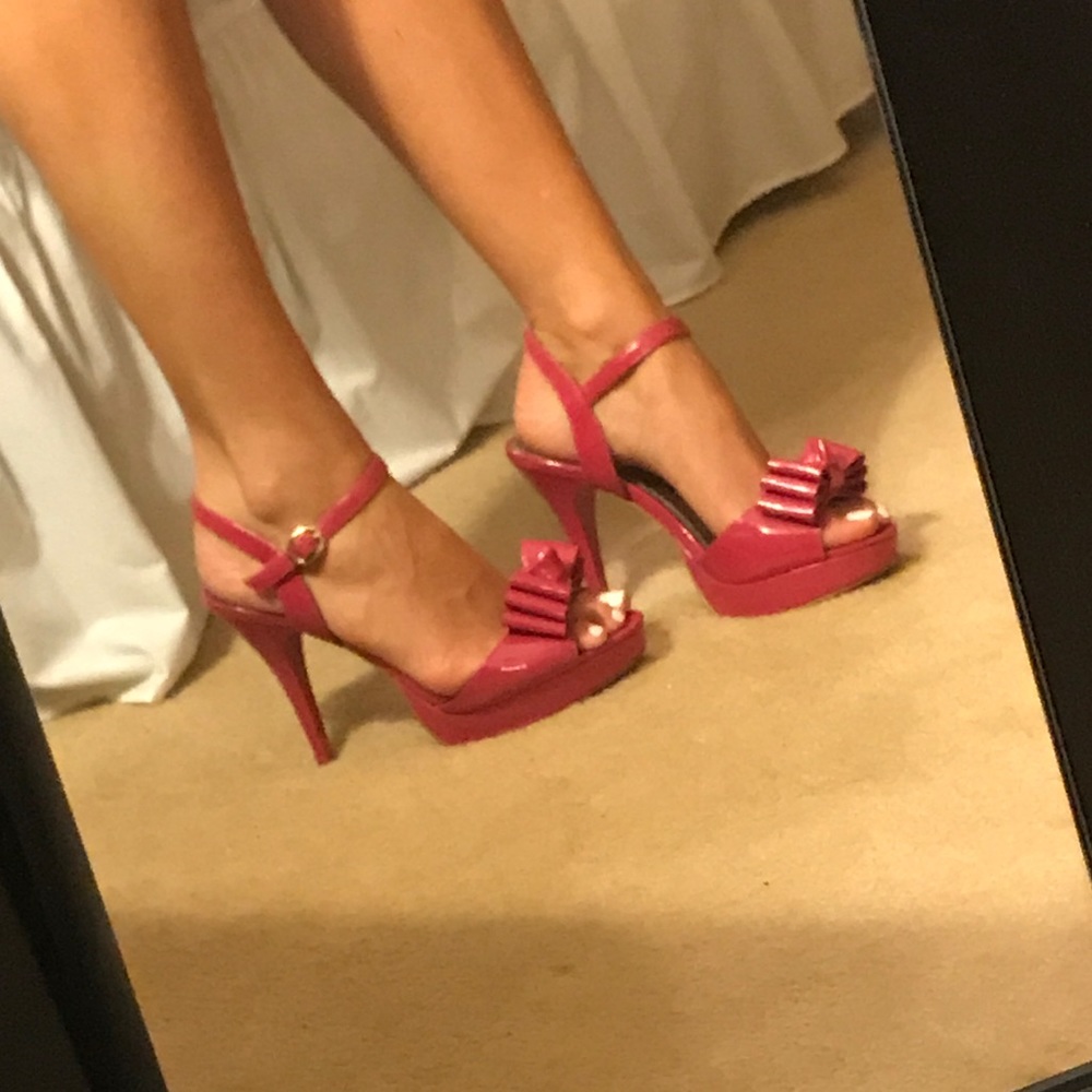 Patent Leather Bow Heels