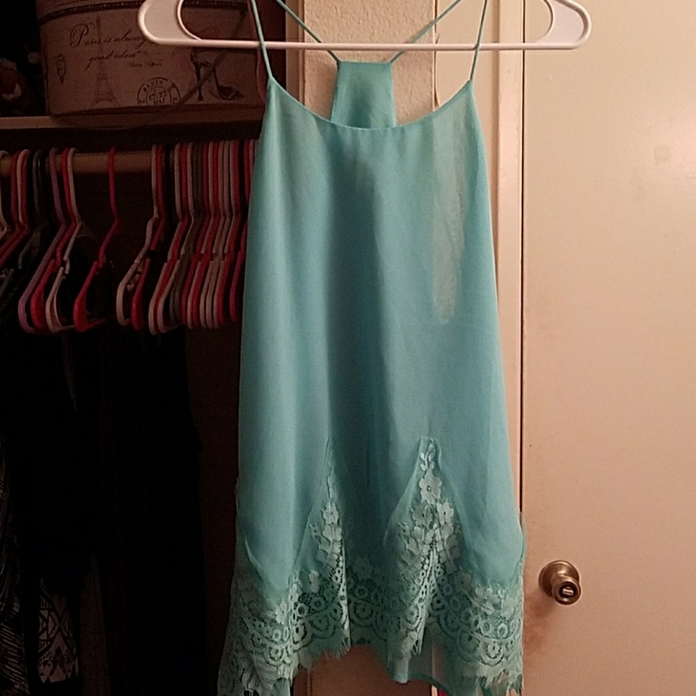 Teal tank top