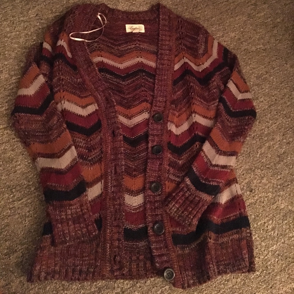 Zig zag wool cardigan