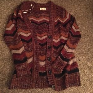 Zig zag wool cardigan