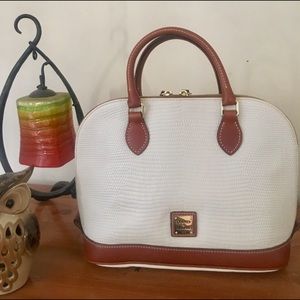 Dooney&Bourke Lizard Embossed ZipZip Bone Satchel