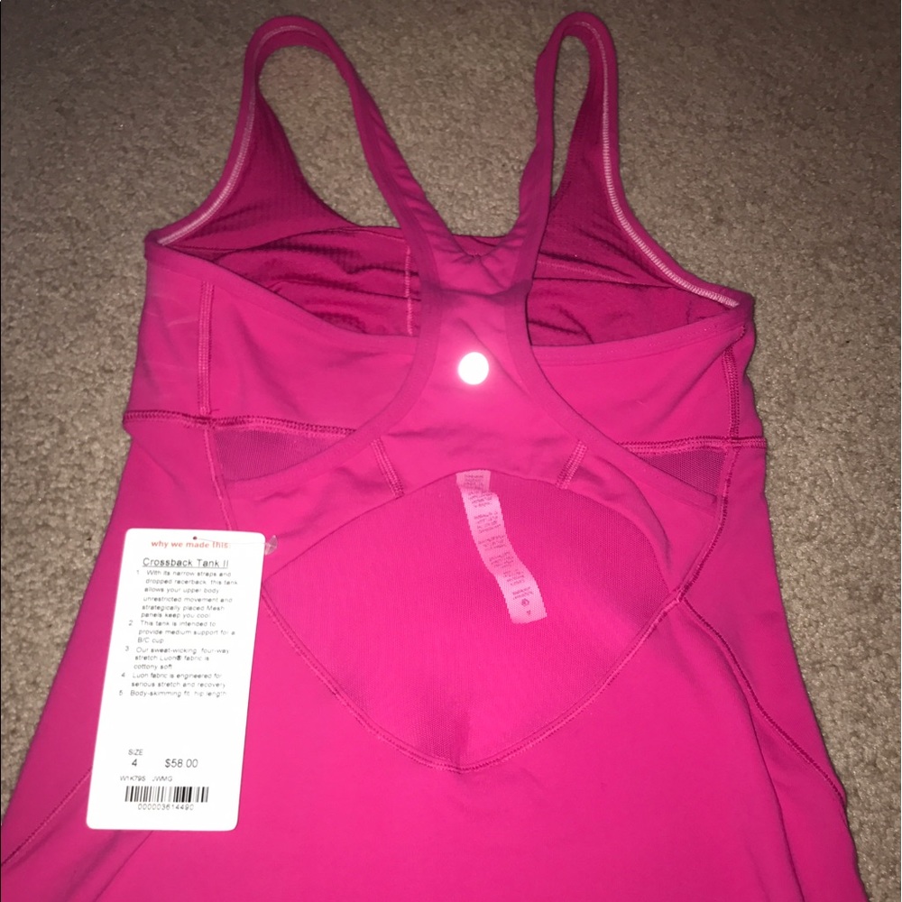 Lululemon crossback tank ll