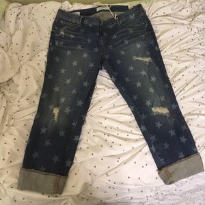 Torrid Cropped Boyfriend Jeans with Stars Size 18