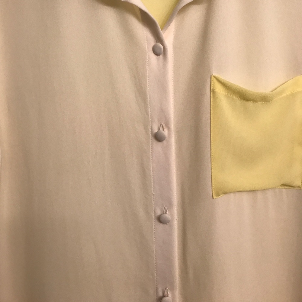 Forever 21 color blocked buttoned blouse ** Perfect Swim Cover-up** - Picture 2 of 3