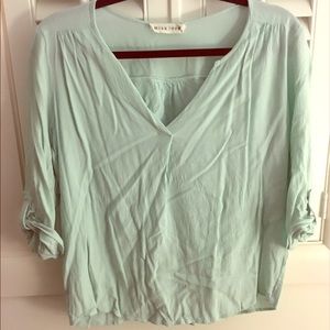 Turquoise 3/4 sleeve blouse (boutique!)