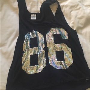 PINK sequined tank