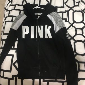 VS pink zip up hoodie size small