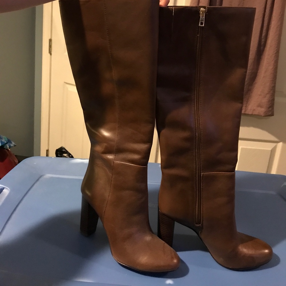 Ann Taylor Leather Brown Riding Boots