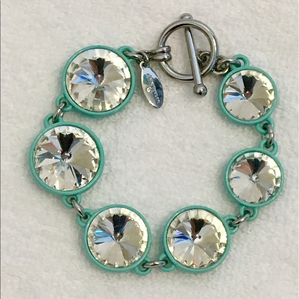Ann Taylor turquoise and faux diamond bracelet