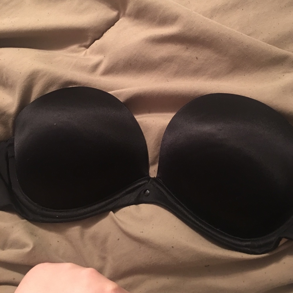 Black Strapless VS bra