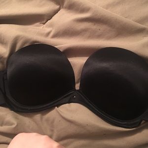 Black Strapless VS bra