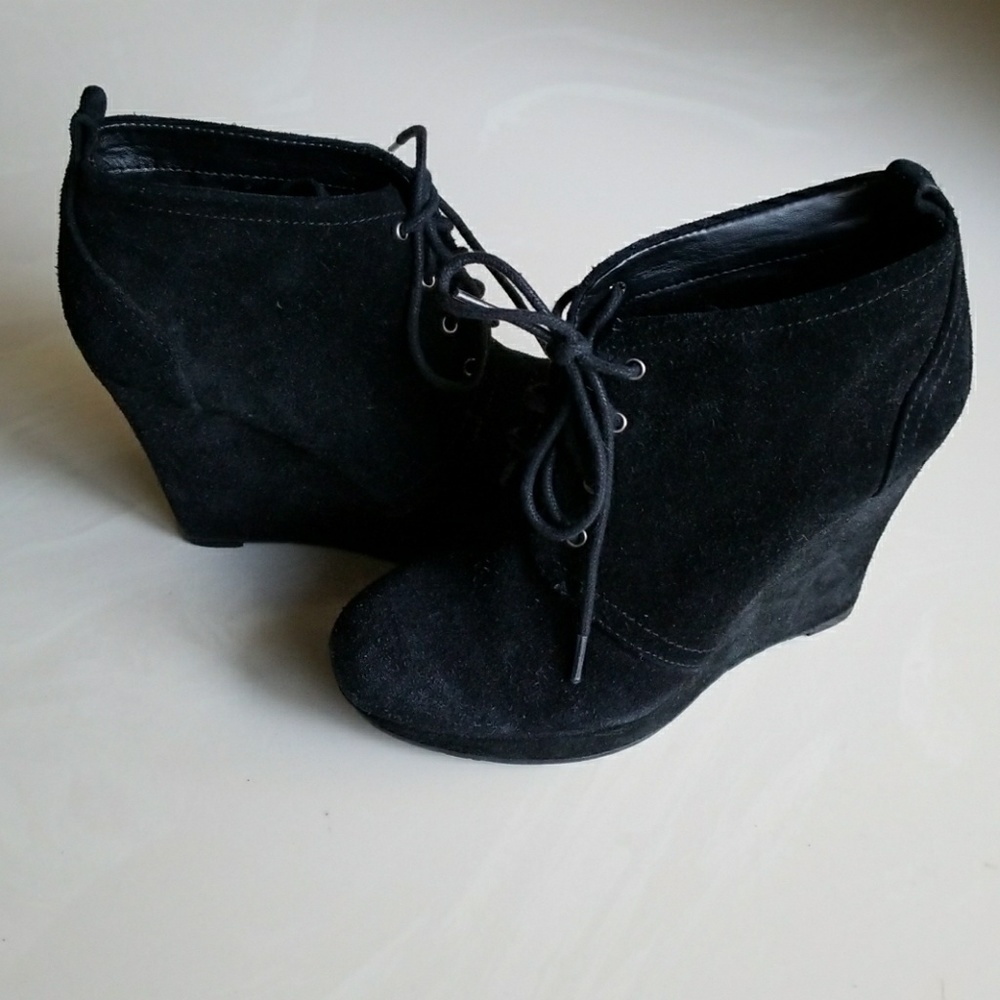 GUC Jessica Simpson Wedge Bootie boot 5 black