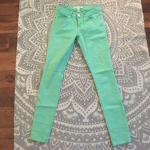Forever 21 Mint Green Skinny Pants