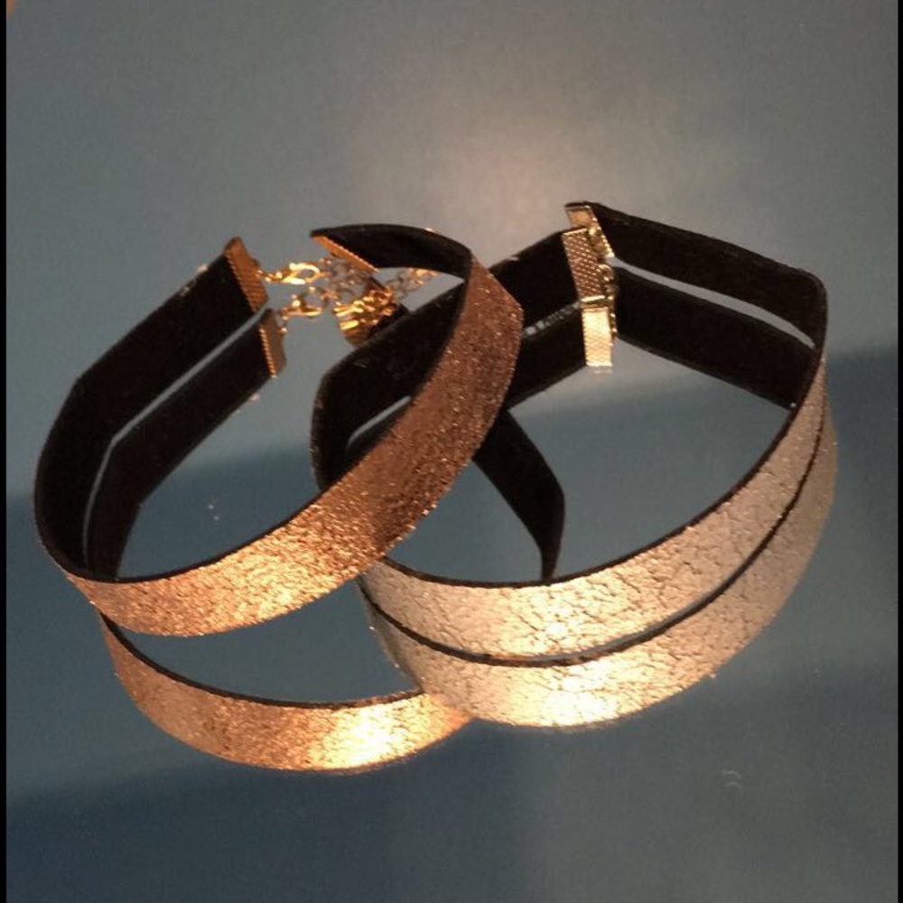 Chocker Bundle Metallic Silver and Gold (2)