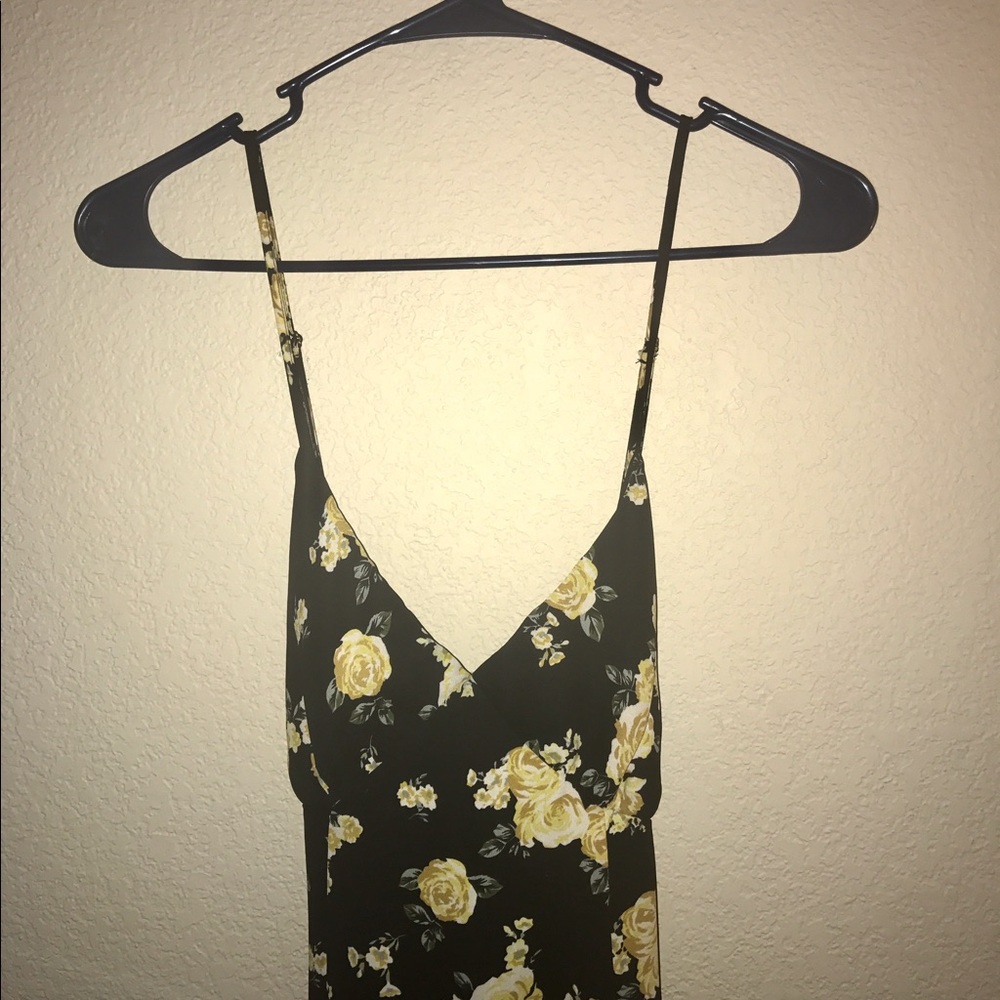 Yellow and black dress