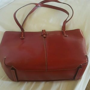 Ann Taylor Red leather bag.