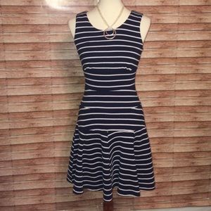 Navy and White Striped dress