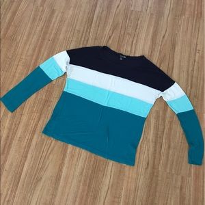 Women's Color-blocked Long Sleeve Shirt