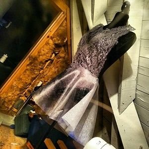 Gray leotard with gray tutu