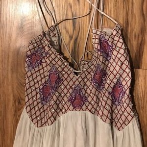 Free people long frilly dress