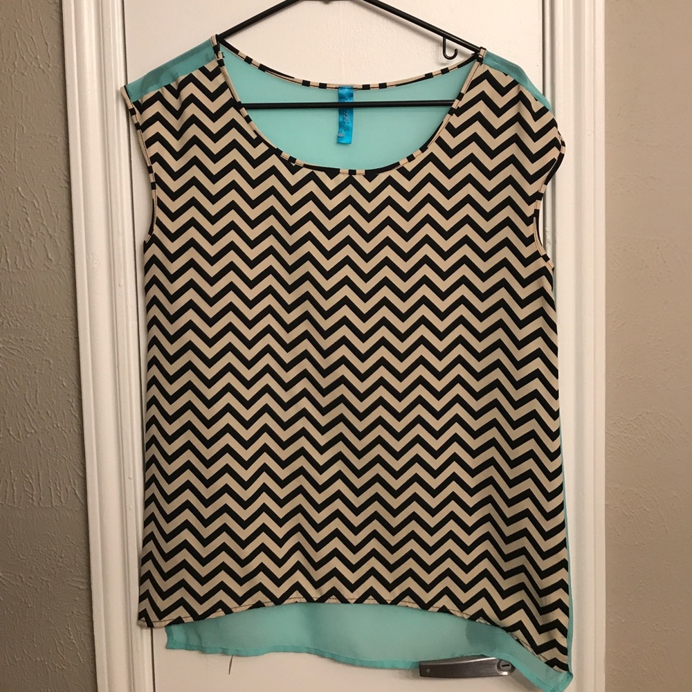 Francesca's chevron color blocked tank