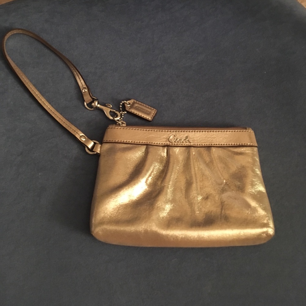 Gold Coach Wristlet