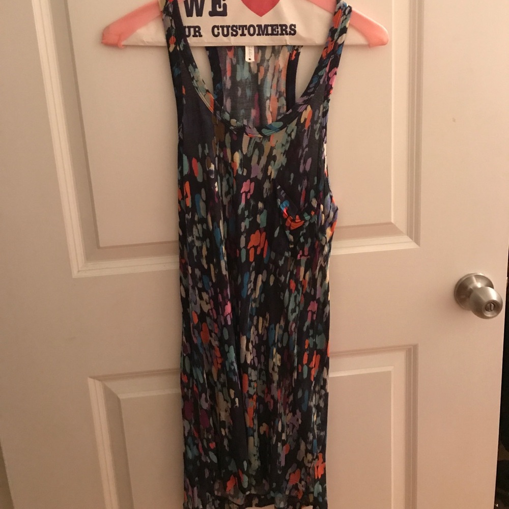 Theory multi colored long tank top