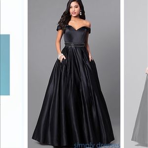 XS black evening dress