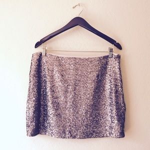 Gap Copper Sequin Mini Skirt