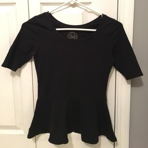 Black Peplum Top size Small