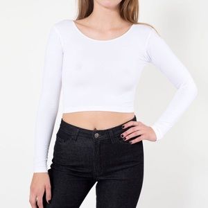 American Apparel white crop top