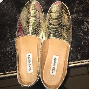 Gold espadrilles