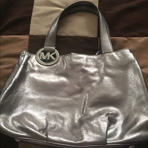 Silver Michael Kors shoulder bag