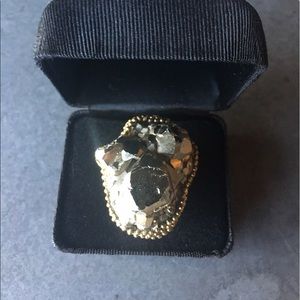 Statement Pyrite Ring