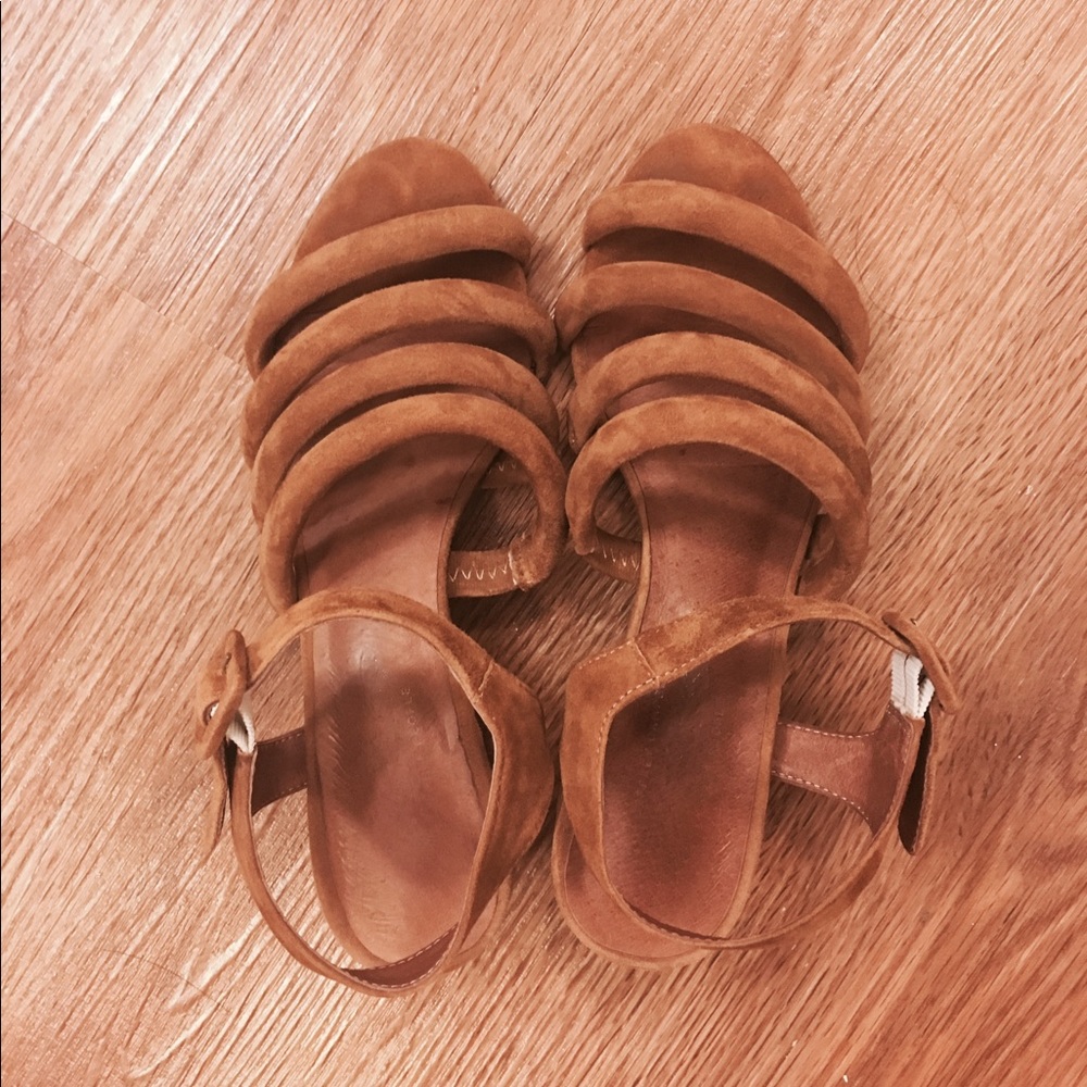 Jeffrey Campbell suede block heel sandal