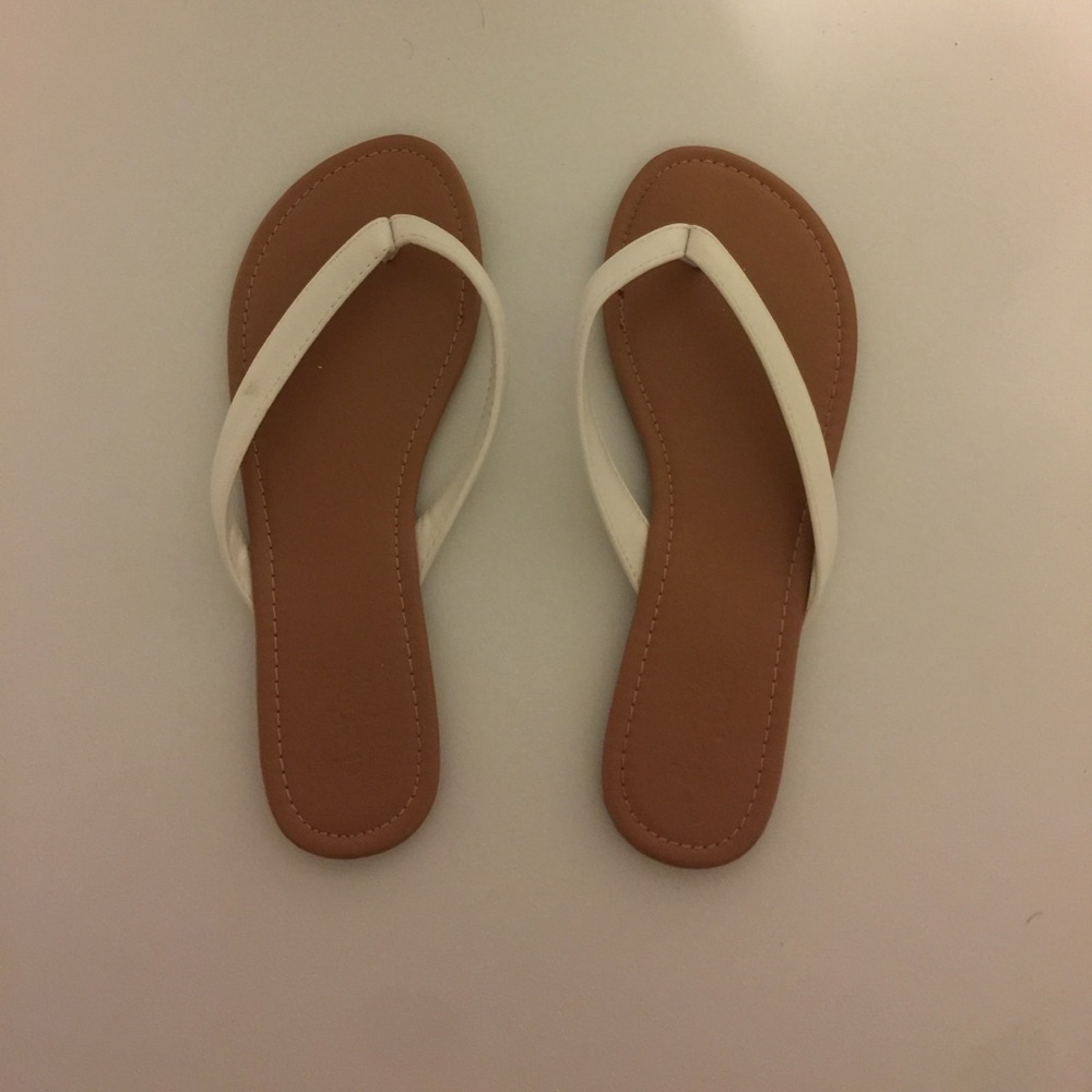 White and brown sandals