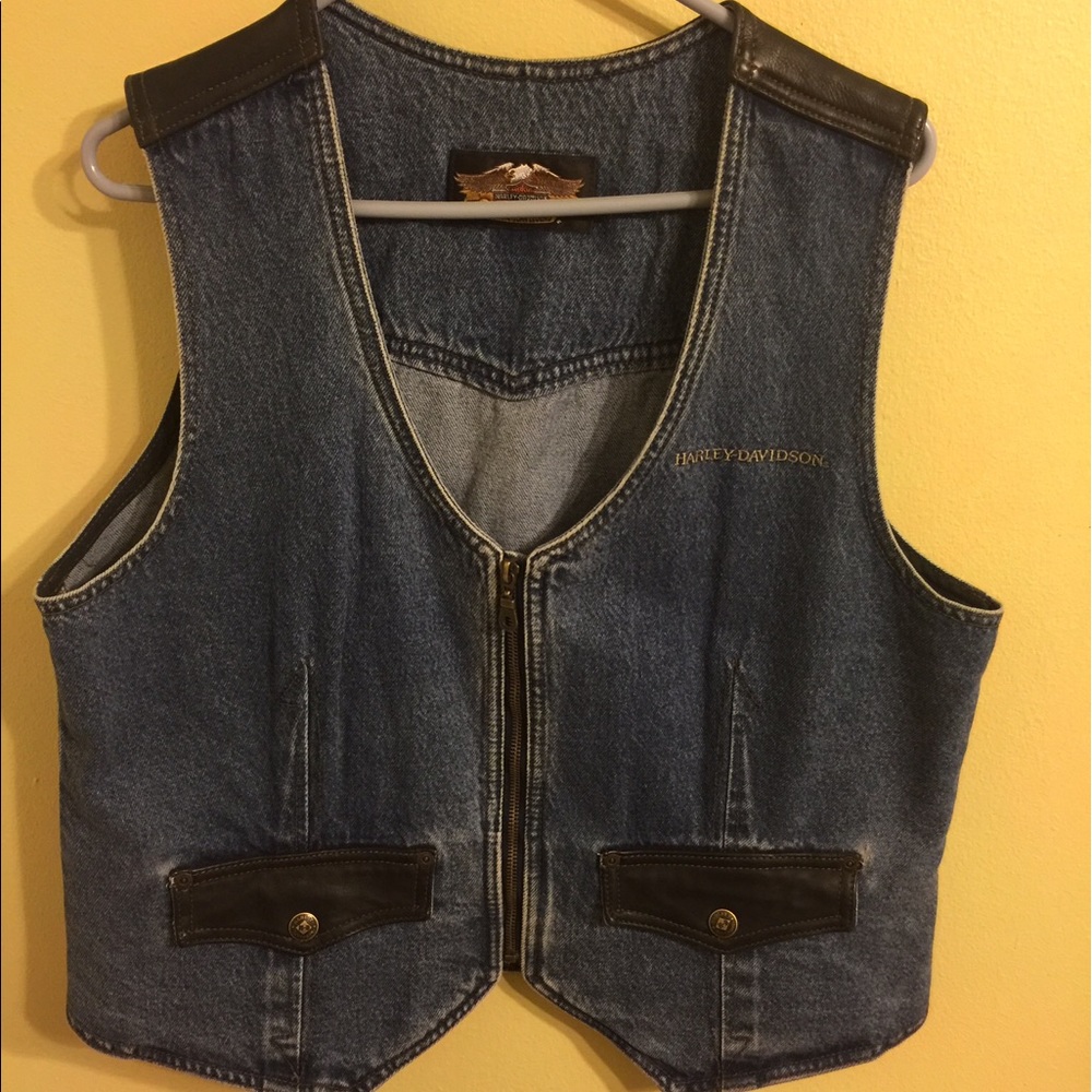 Harley-Davidson Jean/Leather Vest