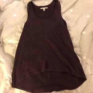 Soft Spun Burgundy High Low Knit Tank