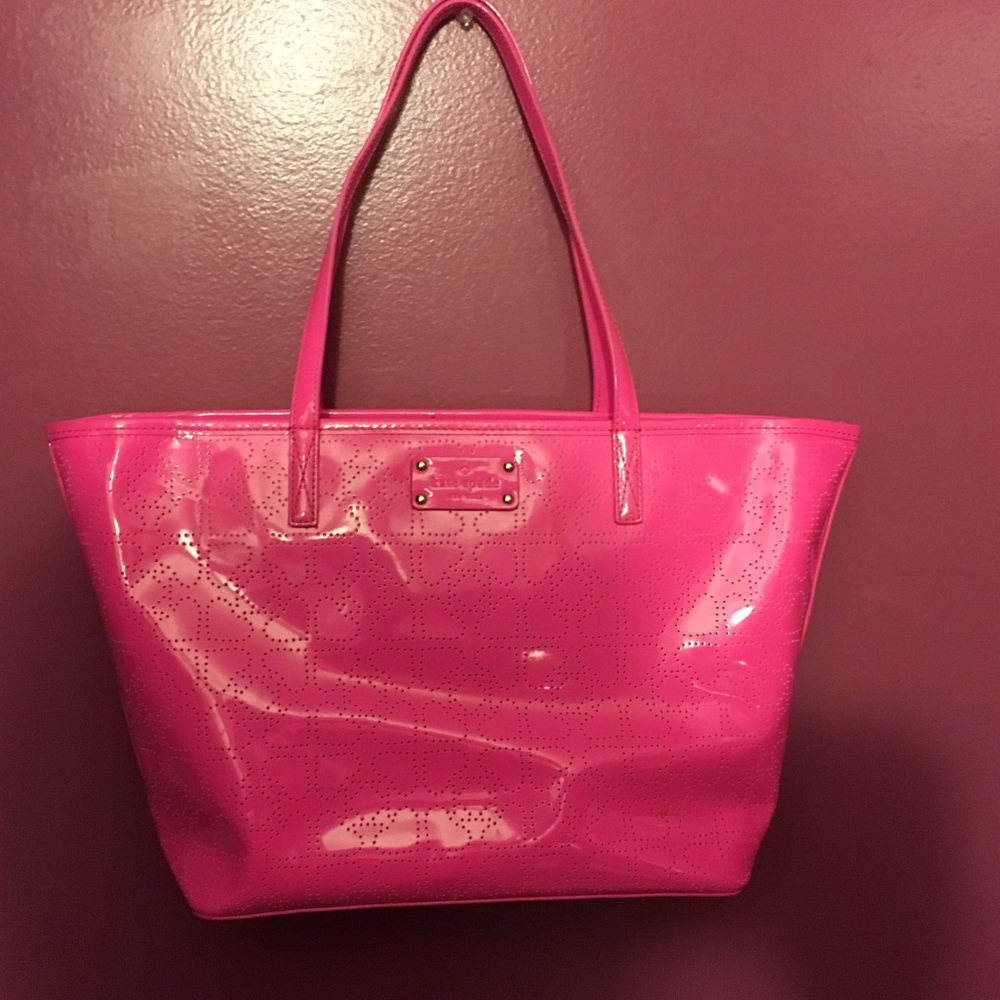 HOT pink Kate spade large tote