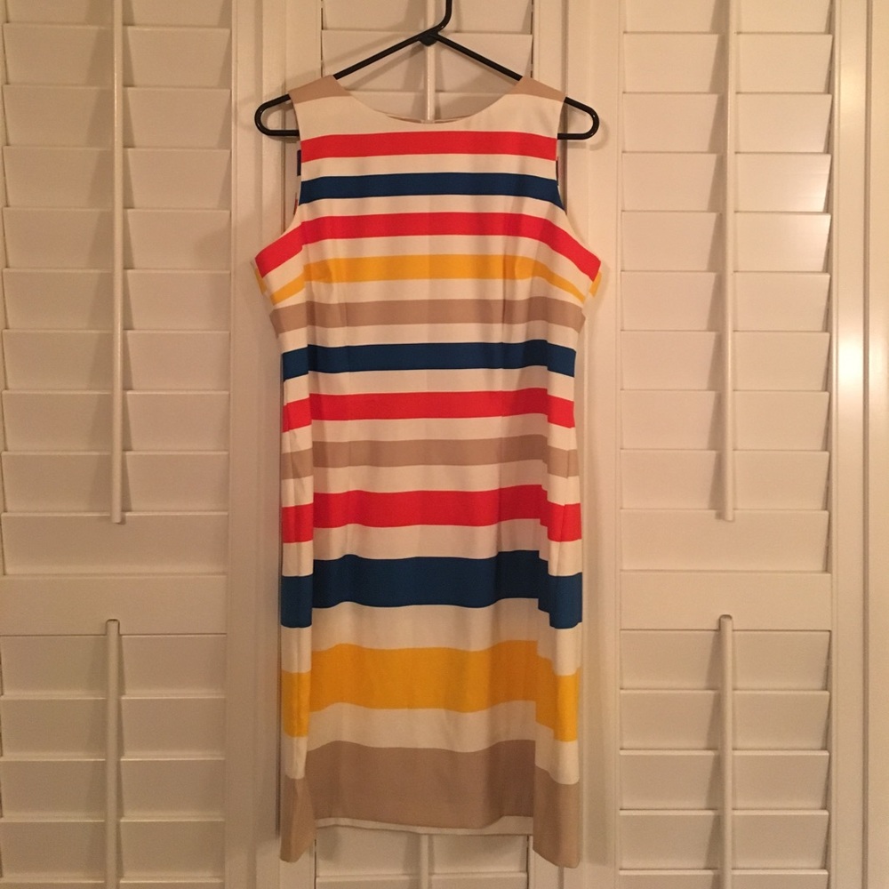Kim Rogers Multicolor Stripe Shift Dress // Sz 14