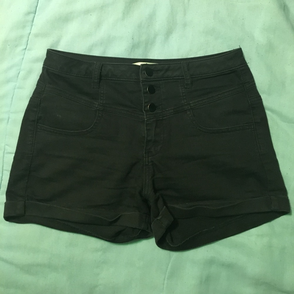 black high waisted shorts