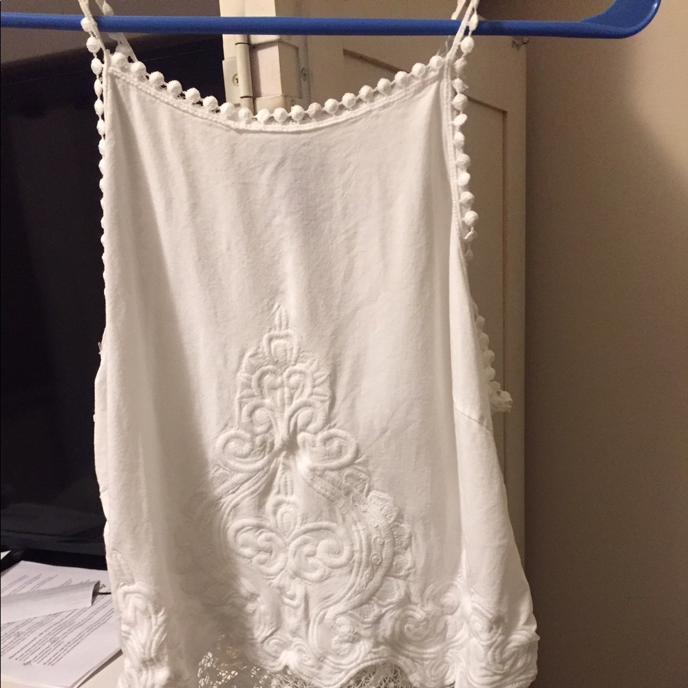 White lace tank top